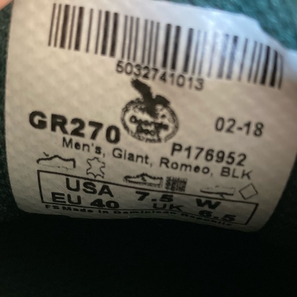 Georgia Boot Men’s Slip & Oil Resistant Work Shoes 7.5 Wide GR270 Romeo NWOB - Picture 11 of 14